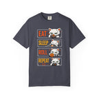 Eat Sleep Roll Repeat Cat T-shirt