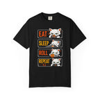 Eat Sleep Roll Repeat Cat T-shirt