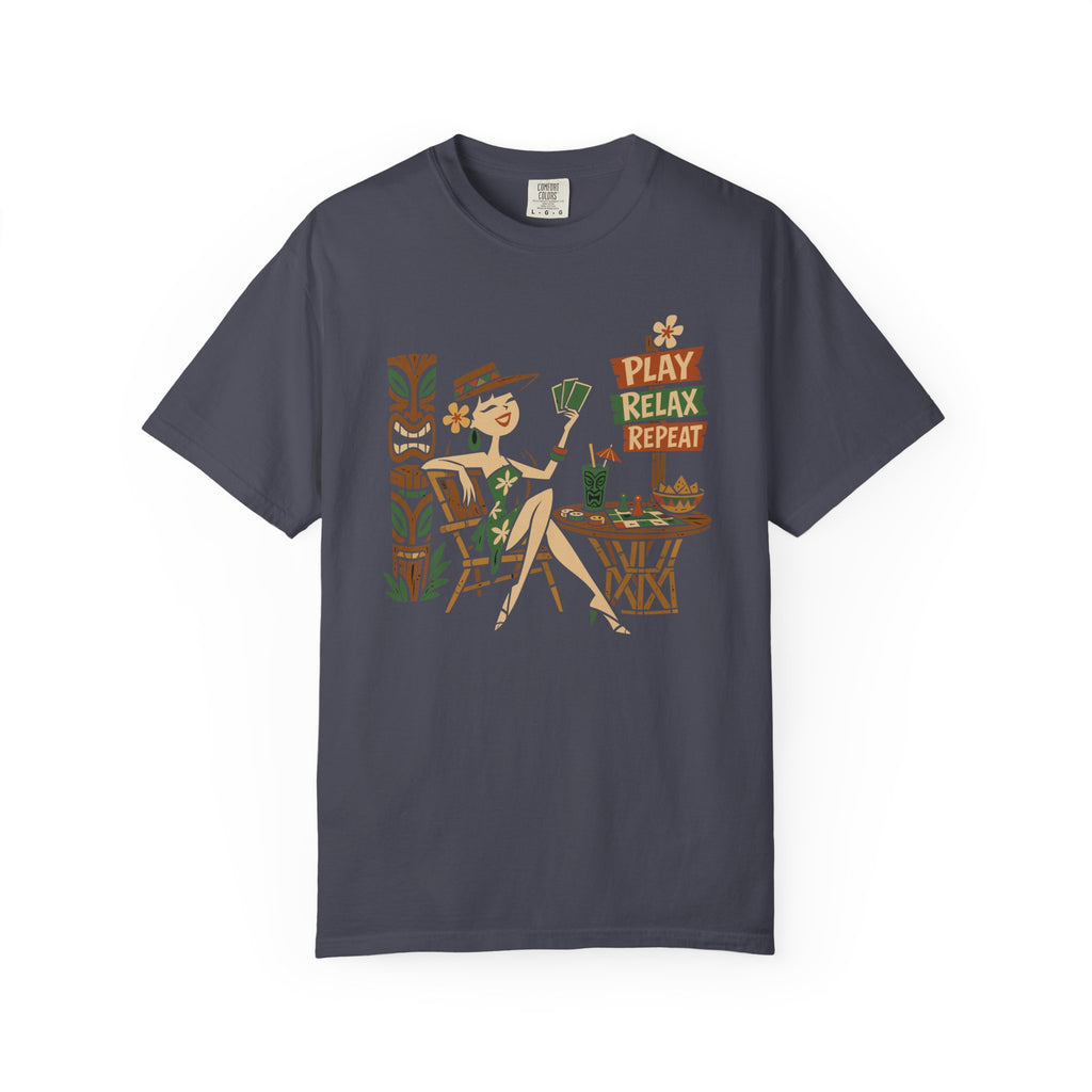 Tiki Play Relax Repeat T-shirt