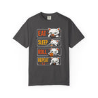 Eat Sleep Roll Repeat Cat T-shirt