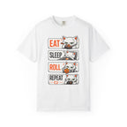 Eat Sleep Roll Repeat Cat T-shirt