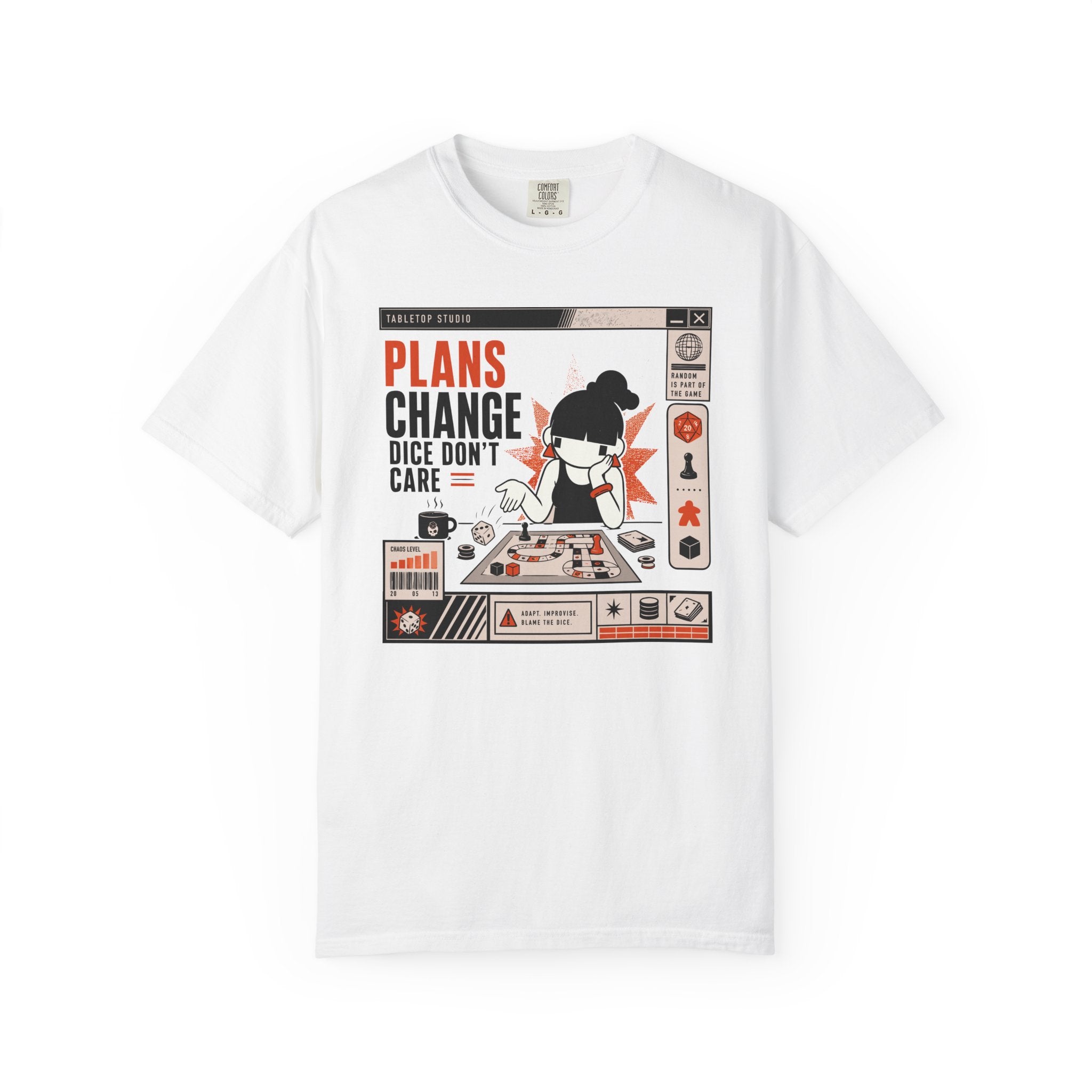 Plans Change Dice Don’t Care (Earring Girl) T-shirt